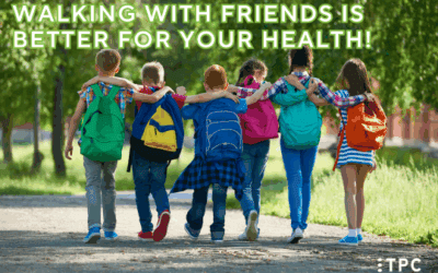 Walking with friends is better for your health.